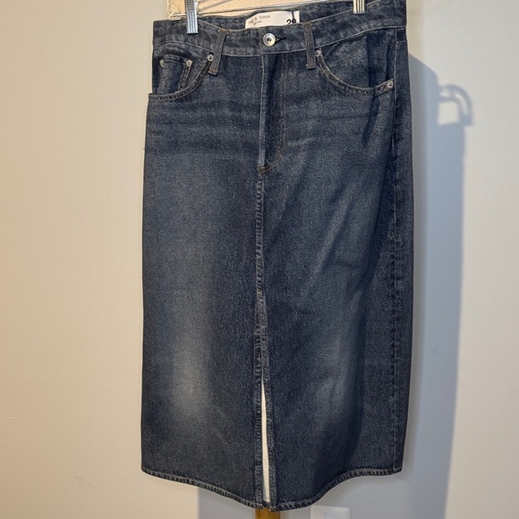 Rag & Bone Classic Blue Denim midi skirt NWT sz 29 - Picture 1 of 5